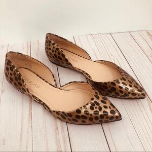 Talbots women’s leopard flats with pointy toe‎ 7.5B